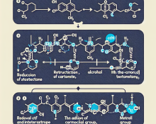 Synthesis pathway of drostanolone pillole
