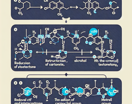 Synthesis pathway of drostanolone pillole