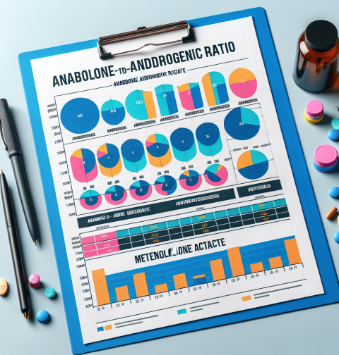 Anabolic-to-androgenic ratio of acetato di metenolone compared to others