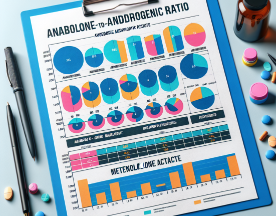 Anabolic-to-androgenic ratio of acetato di metenolone compared to others