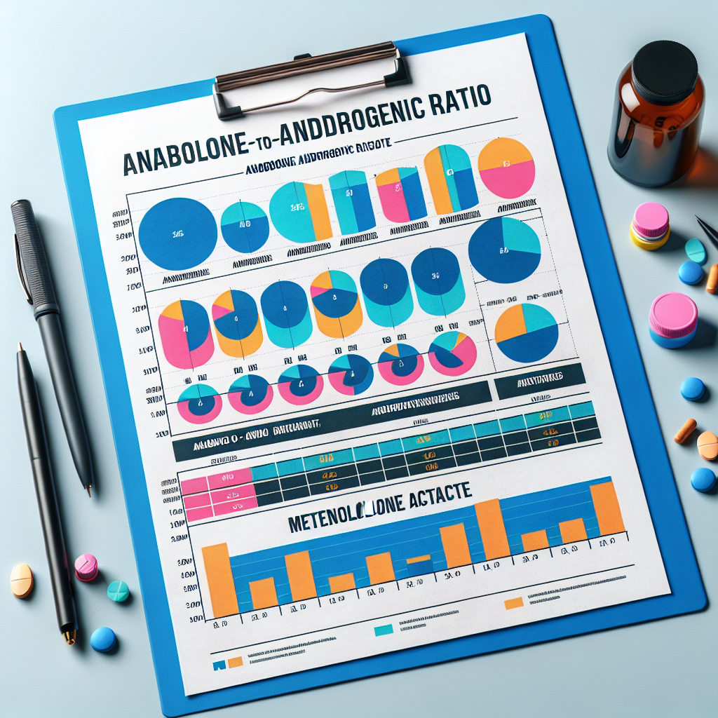 Anabolic-to-androgenic ratio of acetato di metenolone compared to others