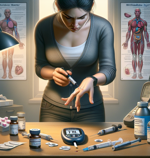 Blood glucose monitoring with methandienone injection